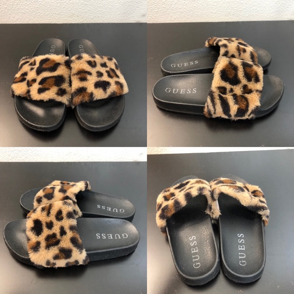 guess leopard print sandals